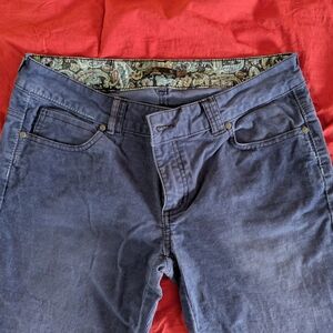 Prana Blue Straight Leg Jeans with Micro Cord Texture